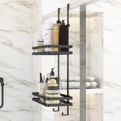 Souiri Doucherek - Stainless Doucherek - Zonder Boren - Doucherek Zwart - Doucherek Hangend - Badkamer Accessoires - RVS - 2 Laags 26 Souiri Doucherek - Stainless Doucherek - Zonder Boren - Doucherek Zwart - Doucherek Hangend - Badkamer Accessoires - RVS - 2 Laags -Merkloos Shop 1200x1200 1210