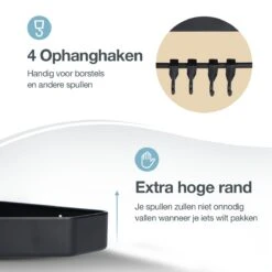ACE Goods® Doucherek Zwart Hangend – Badkamerrek – Doucherek 2 Laags – Badkamerrekje Hoekrek Douche – Inclusief Haakjes 13 ACE Goods® Doucherek Zwart Hangend – Badkamerrek – Doucherek 2 Laags – Badkamerrekje Hoekrek Douche – Inclusief Haakjes -Merkloos Shop 1200x1200 1216