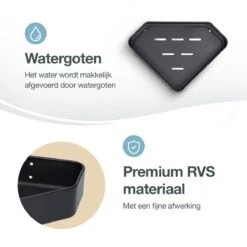 ACE Goods® Doucherek Zwart Hangend – Badkamerrek – Doucherek 2 Laags – Badkamerrekje Hoekrek Douche – Inclusief Haakjes 14 ACE Goods® Doucherek Zwart Hangend – Badkamerrek – Doucherek 2 Laags – Badkamerrekje Hoekrek Douche – Inclusief Haakjes -Merkloos Shop 1200x1200 1217