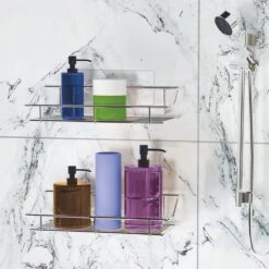 LifeGoods Zelfklevend Doucherek - 2 Stuks - Hangend Badkamer Rekje - Zonder Boren En Schroeven - RVS -Merkloos Shop 1200x1200 1237