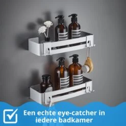 BrandtBergkamp RVS Doucherek 2 Laags – Zonder Boren – Doucherekje Hangend – Badkamerrek Zilver 15 BrandtBergkamp RVS Doucherek 2 Laags – Zonder Boren – Doucherekje Hangend – Badkamerrek Zilver -Merkloos Shop 1200x1200 1249