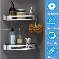 BrandtBergkamp RVS Doucherek 2 Laags – Zonder Boren – Doucherekje Hangend – Badkamerrek Zilver 17 BrandtBergkamp RVS Doucherek 2 Laags – Zonder Boren – Doucherekje Hangend – Badkamerrek Zilver -Merkloos Shop 1200x1200 1251