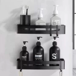 BrandtBergkamp RVS Doucherek 2 Laags – Zonder Boren – Doucherekje Hangend – Badkamerrek Zwart 15 BrandtBergkamp RVS Doucherek 2 Laags – Zonder Boren – Doucherekje Hangend – Badkamerrek Zwart -Merkloos Shop 1200x1200 1256