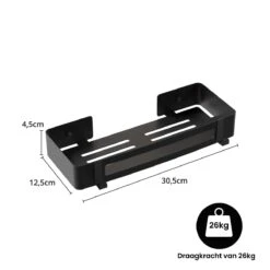 BrandtBergkamp RVS Doucherek 2 Laags – Zonder Boren – Doucherekje Hangend – Badkamerrek Zwart 23 BrandtBergkamp RVS Doucherek 2 Laags – Zonder Boren – Doucherekje Hangend – Badkamerrek Zwart -Merkloos Shop 1200x1200 1263