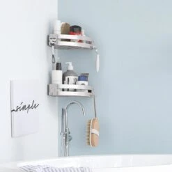 Sanicraft® Doucherekje - Doucherekje Zonder Boren - Geschikt Voor Elk Type Muur - Doucherekje Hangend - Doucheplank - Doucherekje Hoek - Doucherekje Zilver -Merkloos Shop 1200x1200 1266