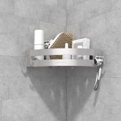 Sanicraft® Doucherekje - Doucherekje Zonder Boren - Geschikt Voor Elk Type Muur - Doucherekje Hangend - Doucheplank - Doucherekje Hoek - Doucherekje Zilver -Merkloos Shop 1200x1200 1269