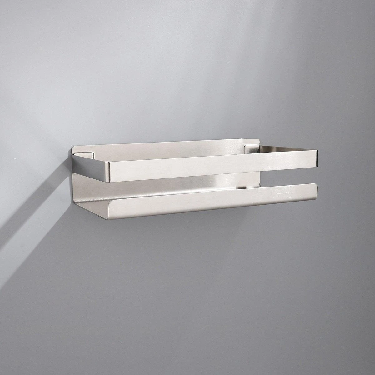 Merkloos Doucherek Zilver - Douche Rek - Zelfklevend - Badkamer Planchet - Inclusief Montageset 3 Merkloos Doucherek Zilver - Douche Rek - Zelfklevend - Badkamer Planchet - Inclusief Montageset