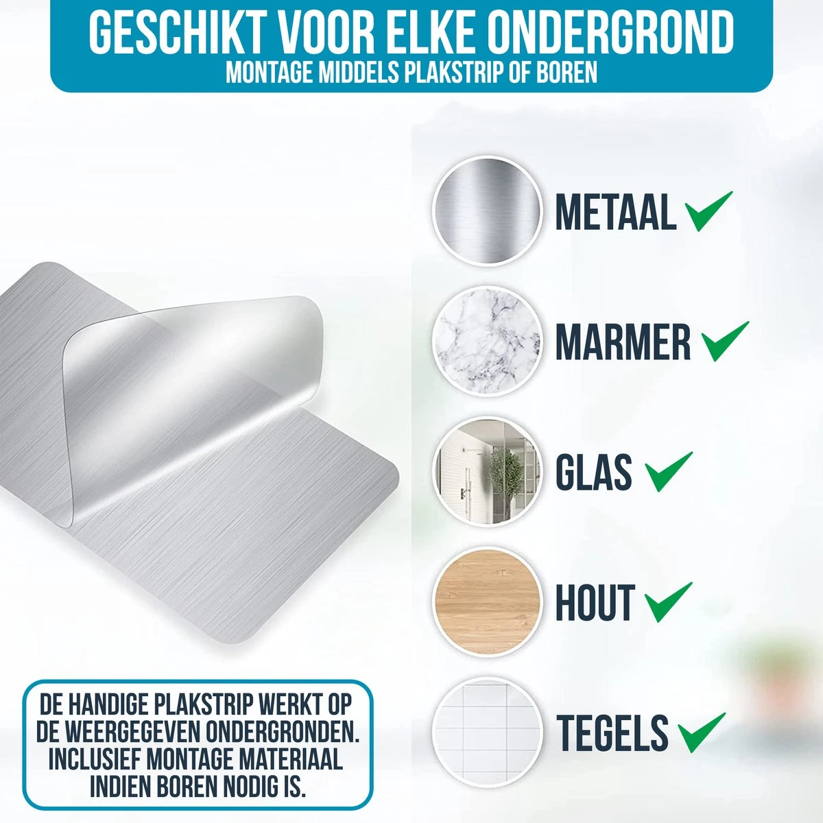 Avalo Doucherek Hoekvorm - 2 Stuks - Bevestigen Zonder Boren Of Schroeven - Bevestigen Middels Plakstrip 10 Avalo Doucherek Hoekvorm - 2 Stuks - Bevestigen Zonder Boren Of Schroeven - Bevestigen Middels Plakstrip - Afbeelding 8