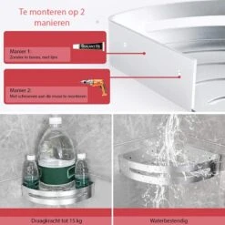 Sens Design Doucherekjes Set Van 3 - Doucherek Zonder Boren - Zilver -Merkloos Shop 1200x1200 1315