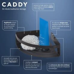 Tiger Caddy - Douchemand Hoek 18,4 Cm - Zwart 18 Tiger Caddy - Douchemand Hoek 18,4 Cm - Zwart -Merkloos Shop 1200x1200 1322