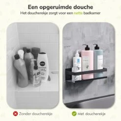 Doucherek Zwart 30 CM - Badkamer Rekje Douche - Zonder Boren - Douchemandje -Merkloos Shop 1200x1200 1324