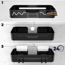 Doucherekje Van Sanicraft® - Doucherekje Zonder Boren - Geschikt Voor Elk Type Muur - Hangend - Roestvrij - 2 Stuks - Zwart 16 Doucherekje Van Sanicraft® - Doucherekje Zonder Boren - Geschikt Voor Elk Type Muur - Hangend - Roestvrij - 2 Stuks - Zwart -Merkloos Shop 1200x1200 1364
