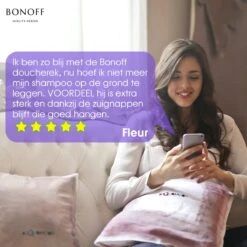 Bonoff Doucherek Zwart – 2 Laags - Doucherek Zonder Boren - Zwart – Doucherek Hangend - Badkamerrek –RVS – Badkamer Accessoires – Stijlvol -Merkloos Shop 1200x1200 1377