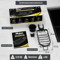 Nolad® - Doucherek Hangend - Doucherek Zonder Boren - Keukenrek - Gootsteen Organizer - Badkamer Accessoires - Zwart 14 Nolad® - Doucherek Hangend - Doucherek Zonder Boren - Keukenrek - Gootsteen Organizer - Badkamer Accessoires - Zwart -Merkloos Shop 1200x1200 1382