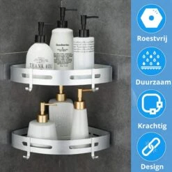 BrandtBergkamp RVS Doucherek 3 Laags – Zonder Boren – Doucherek Hangend – Badkamerrek Zilver 17 BrandtBergkamp RVS Doucherek 3 Laags – Zonder Boren – Doucherek Hangend – Badkamerrek Zilver -Merkloos Shop 1200x1200 1396