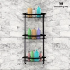 BrandtBergkamp Doucherek Zonder Boren – Badkamerrek – 3 Laags – Zwart 14 BrandtBergkamp Doucherek Zonder Boren – Badkamerrek – 3 Laags – Zwart -Merkloos Shop 1200x1200 1400