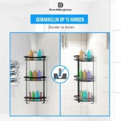BrandtBergkamp Doucherek Zonder Boren – Badkamerrek – 3 Laags – Zwart 17 BrandtBergkamp Doucherek Zonder Boren – Badkamerrek – 3 Laags – Zwart -Merkloos Shop 1200x1200 1403