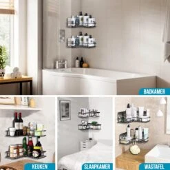 Strex Doucherek Hoekvorm - 2 Stuks - Bevestigen Zonder Boren Of Schroeven 21 Strex Doucherek Hoekvorm - 2 Stuks - Bevestigen Zonder Boren Of Schroeven -Merkloos Shop 1200x1200 1411