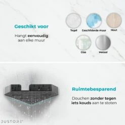 Luxe Doucherek Zonder Boren – 1/2/3 Laags – 32 Cm – Hangend – Aluminium – Zwart -Merkloos Shop 1200x1200 1417