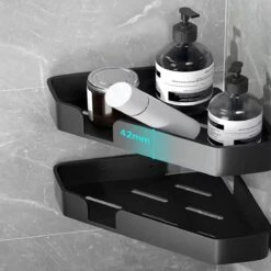 Luxe Doucherek Zonder Boren – 1/2/3 Laags – 32 Cm – Hangend – Aluminium – Zwart -Merkloos Shop 1200x1200 1421