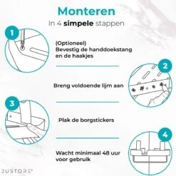 Luxe Doucherek Zonder Boren – 1/2/3 Laags – 32 Cm – Hangend – Aluminium – Zwart -Merkloos Shop 1200x1200 1425