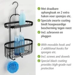 WENKO Doucherek 2-laags Classic Plus Black Mat Zwart - Doucherek Zonder Boren - Doucherek Hangend Zwart 14 WENKO Doucherek 2-laags Classic Plus Black Mat Zwart - Doucherek Zonder Boren - Doucherek Hangend Zwart -Merkloos Shop 1200x1200 1426