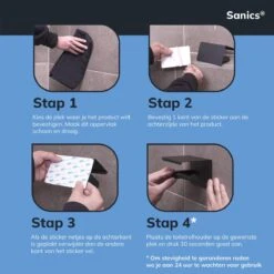 Sanics WC Rolhouder Zwart – Toiletrolhouder Zonder Boren – Met Plankje - Zelfklevend - RVS -Merkloos Shop 1200x1200 147