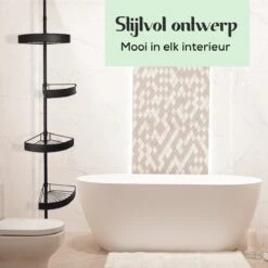 Avint Goods Telescopisch Doucherek Zonder Boren – 4 Laags Badkamerrek Staand – Douche Rek Hoekrek – Zwart 17 Avint Goods Telescopisch Doucherek Zonder Boren – 4 Laags Badkamerrek Staand – Douche Rek Hoekrek – Zwart -Merkloos Shop 1200x1200 1474