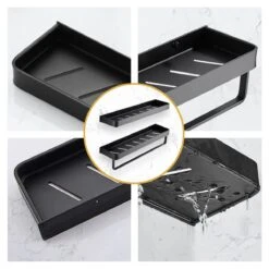 Merkloos Doucherek Zonder Boren 2x 30 Cm – Doucherek – Doucherek Hangend – Badkamerrek – Zonder Boren – IP68 Waterdicht – 4KG Draagkracht – Zwart RVS -Merkloos Shop 1200x1200 1476