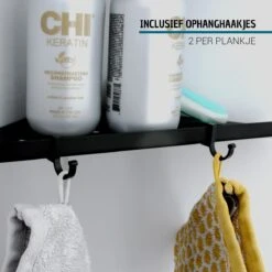 Vannons - Doucherek - Doucherek Hangend - Doucheplankje - Metaal - Set Van 2 - Zwart -Merkloos Shop 1200x1200 1489