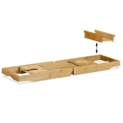 IVOL Badplank Bamboe - Badplank Hout Met Badrek Houders - Uitschuifbaar - 75 Tot 110 Cm -Merkloos Shop 1200x1200 1505