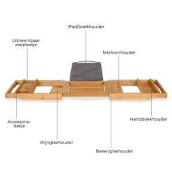 LifeGoods Badplank - Uitschuifbaar - Voor In Bad - 74.5 Tot 108.5 Cm - Met Houder - Hout 16 LifeGoods Badplank - Uitschuifbaar - Voor In Bad - 74.5 Tot 108.5 Cm - Met Houder - Hout -Merkloos Shop 1200x1200 1509