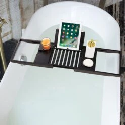 ACAZA Badrekje - Uitschuifbare Bamboe Bad Brug (Min 70 Cm - Max 105cm) - Verstelbare Plank Voor In Bad Met Tablet Houder - Zwart 10 ACAZA Badrekje - Uitschuifbare Bamboe Bad Brug (Min 70 Cm - Max 105cm) - Verstelbare Plank Voor In Bad Met Tablet Houder - Zwart -Merkloos Shop 1200x1200 1545