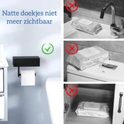 Merkloos Toti - Wc Rolhouder - Opbergvak- Zwart - Met Plankje - Zelfklevend/boren/zonder Boren - Toiletrolhouder 14 Merkloos Toti - Wc Rolhouder - Opbergvak- Zwart - Met Plankje - Zelfklevend/boren/zonder Boren - Toiletrolhouder -Merkloos Shop 1200x1200 157