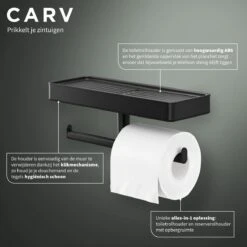 Tiger Carv - Toiletrolhouder Met Planchet - Zwart -Merkloos Shop 1200x1200 158