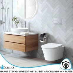 Sanics Toiletrolhouder Zwart Met Klep - WC Rolhouder RVS Inclusief Montage Set - Closetrolhouder -Merkloos Shop 1200x1200 165