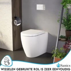 Sanics Toiletrolhouder Zwart Met Klep - WC Rolhouder RVS Inclusief Montage Set - Closetrolhouder -Merkloos Shop 1200x1200 166