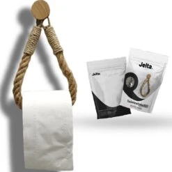 Jelta Toiletrolhouder Zonder Boren- Wc Rolhouder - Zuignap - Zelfklevend - Hout En Touw -Merkloos Shop 1200x1200 191