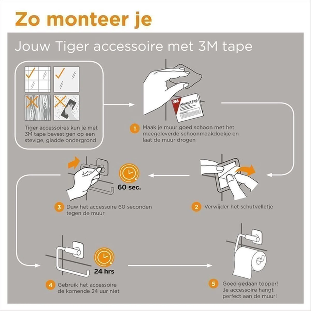 Tiger Tune - Toiletrolhouder Zonder Klep - Messing Geborsteld / Zwart 4 Tiger Tune - Toiletrolhouder Zonder Klep - Messing Geborsteld / Zwart - Afbeelding 2