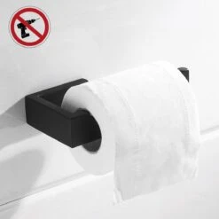 DesignX 3M™ Toiletrolhouder Zonder Boren Zwart Zelfklevend - WC Rolhouder - Matte - Papier - Houder - Incl. 3M Plakstrip -Merkloos Shop 1200x1200 206