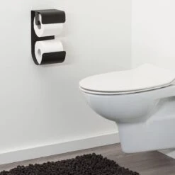Sealskin Brix - Toiletrolhouder Dubbel - Zwart -Merkloos Shop 1200x1200 209