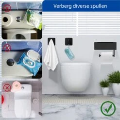 STARMAN WC Rolhouder - Toiletrolhouder Zwart - Badkamer Accessoires - WC Papier Houder 12 STARMAN WC Rolhouder - Toiletrolhouder Zwart - Badkamer Accessoires - WC Papier Houder -Merkloos Shop 1200x1200 228