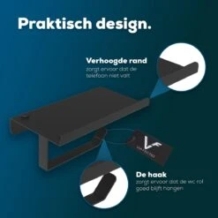 Via Fectio® Toiletrolhouder - Toiletrolhouders - Telefoonhouder - WC Rolhouder - Zonder Klep - RVS (Roestvrij Staal) -Merkloos Shop 1200x1200 233