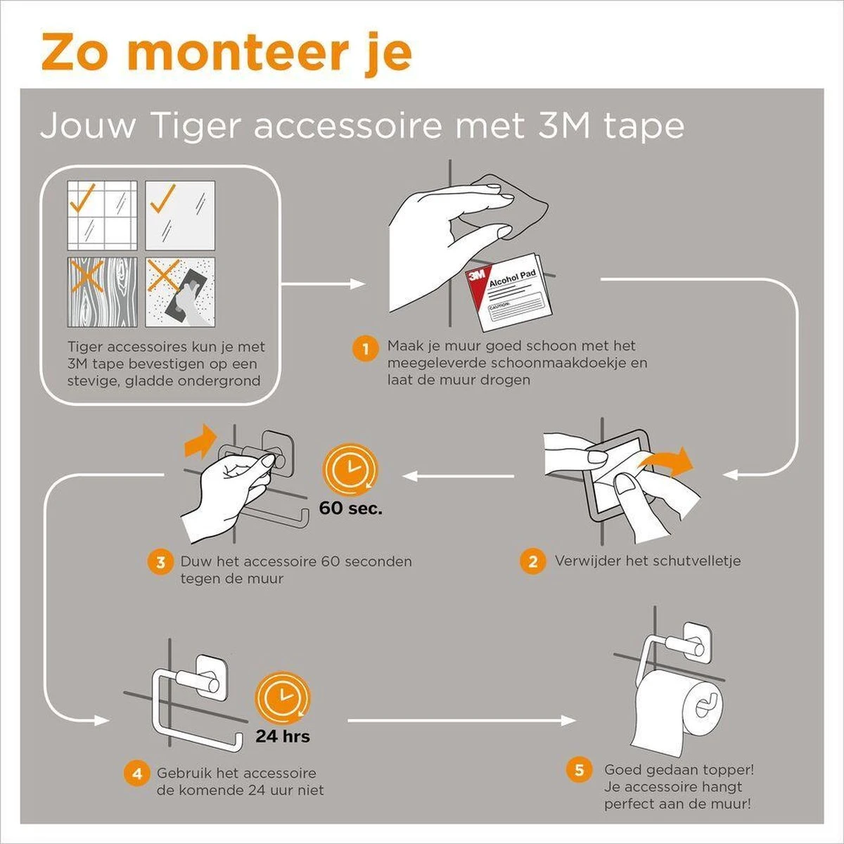 Tiger Colar - Toiletrolhouder Met Planchet - Zwart 9 Tiger Colar - Toiletrolhouder Met Planchet - Zwart - Afbeelding 7