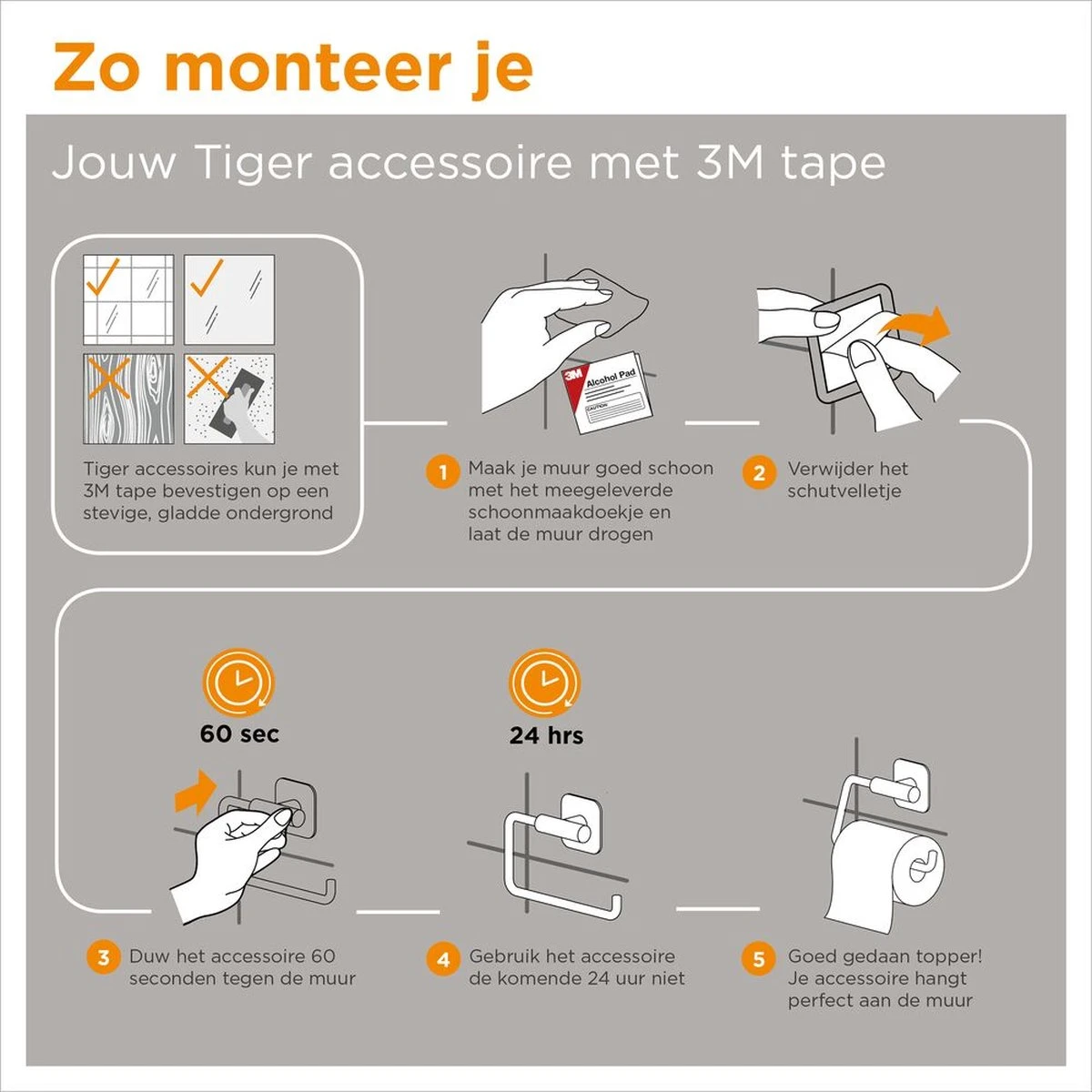 Tiger Colar - Toiletrolhouder Met Planchet - Zwart 15 Tiger Colar - Toiletrolhouder Met Planchet - Zwart - Afbeelding 13