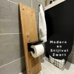 WC Rolhouder - Zelfklevend Toiletrolhouder Met Plankje - WC Papier Houder Zonder Boren - WC Rolhouder Met Plankje - Toiletrolhouder - Toiletrolhouder Zwart - Fienosa -Merkloos Shop 1200x1200 272