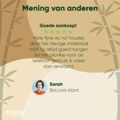 JoFlow® Toiletrolhouder Met Plankje | Wc Rolhouder Staand | Bamboe Badkamer Accessoires | Montage Met Schroeven En/of 3M Plakstrips -Merkloos Shop 1200x1200 293