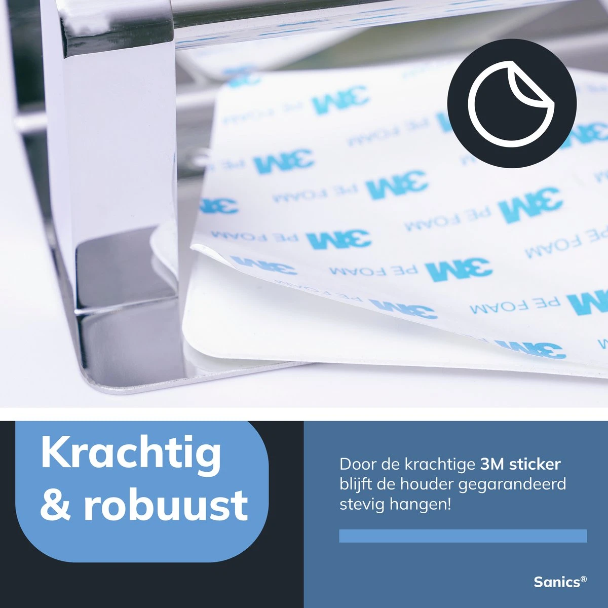 Sanics WC Rolhouder Zilver – Toiletrolhouder Zonder Boren – Met Plankje - Zelfklevend - RVS 8 Sanics WC Rolhouder Zilver – Toiletrolhouder Zonder Boren – Met Plankje - Zelfklevend - RVS - Afbeelding 6