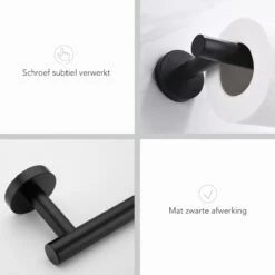 Merkloos Toiletrolhouder Zwart - Wc Rolhouder - Zwart - Toilet Rolhouder - Badkamer Accessoires - Toiletrolhouders -Merkloos Shop 1200x1200 327