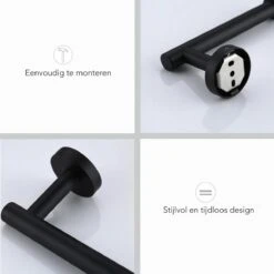 Merkloos Toiletrolhouder Zwart - Wc Rolhouder - Zwart - Toilet Rolhouder - Badkamer Accessoires - Toiletrolhouders -Merkloos Shop 1200x1200 328